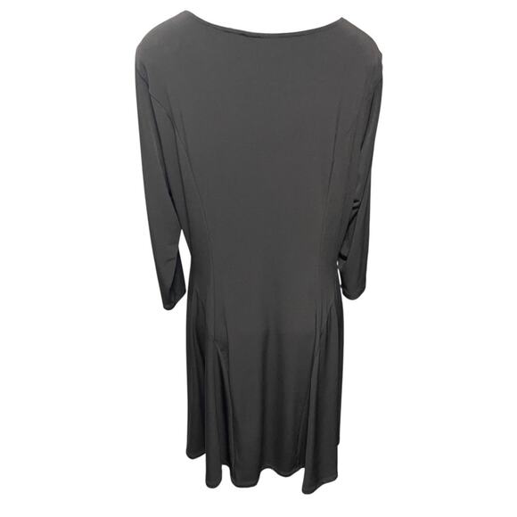 Large Susan Graver Pull Over Liquid Knit Enamel Detail Dress Blacck - Picture 9 of 11